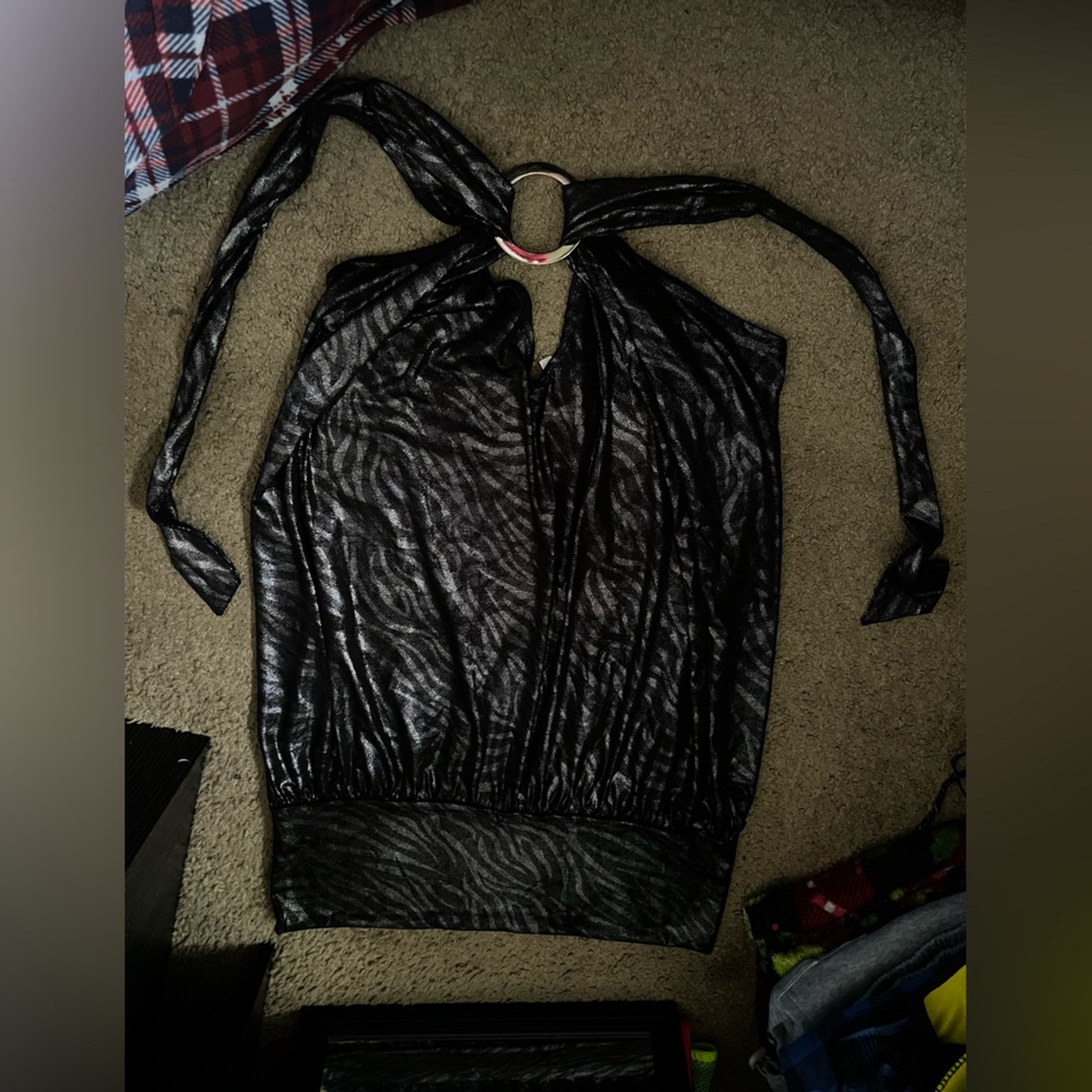 2000’s Style dress Zebra metallic print